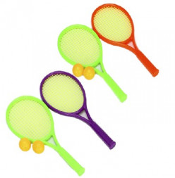 Бадминтон SILAPRO Набор для бадминтона детский в сетке (ракетка 2шт, мяч 2шт.), пластик полиэстер 136-008