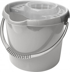 Ведро HOMVER Etna круглое 12л с отжимом МОП (серый) 221218335/03
