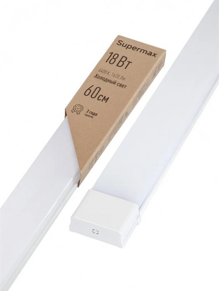 Светильник светодиодный линейный КОСМОС SDPO2-18W64K-OP-IP40 белый