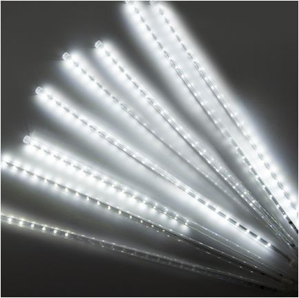LED гирлянда FUNRAY уличная Тающие сосульки SE-TUBE-848W,384ламп,хол.бел.,IP44,прозр.шн.2м,СОЕД,