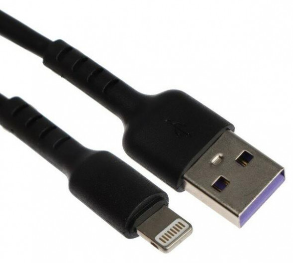 Дата-кабель 8 Pin EXPLOYD EX-K-1383 Дата-кабель USB - 8 Pin 2.0М 2.4A круглый силикон чёрный