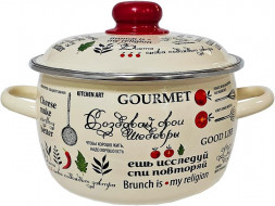 Кастрюля APPETITE 3RC181M Шедевры эмал сфер 3,0л