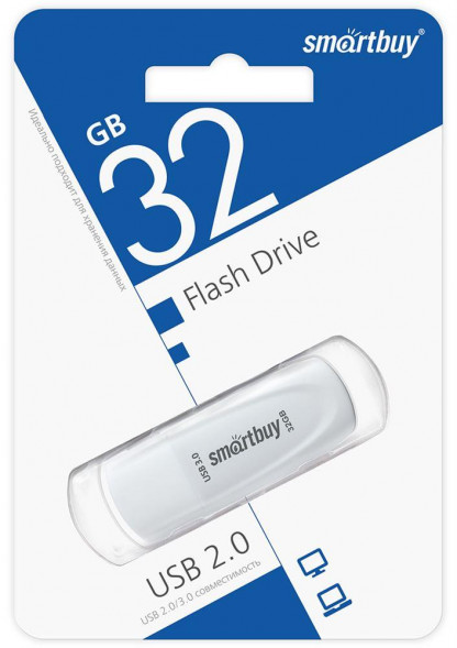 Флэш-напокитель SMARTBUY (SB032GB3SCW) UFD 3.0/3.1 032GB Scout White