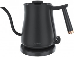 Чайник электрический HYUNDAI Чайник HYK-S5500 0.7л. 1000Вт черный/черный (металл)