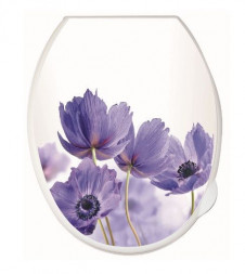 Сиденье для унитаза VIOLET Сиденье для унитаза с декором "Синие маки" 1110130