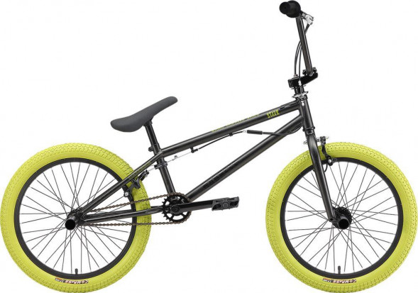 Велосипед STARK Madness BMX 3 антрацитовый матовый/антрацитовый глянцевый, зеленый/хаки HQ-0014145