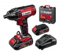 Винтоверт ЗУБР ГВЛ-255-22 18В, 2 АКБ (2Ач), в кейсе, винтоверт ударный.