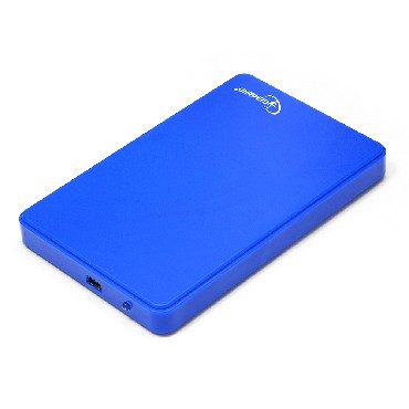 корпус для жёстких дисков GEMBIRD (13137) EE2-U2S-40P-B внешний корпус 2.5&quot;, синий, USB 2.0, SATA, пластик