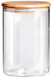 Емкость для хранения APPETITE BM2012-2R Studio стекл круг бамб/кр 1500мл