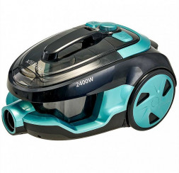 Пылесос DELTA LUX DE-3501 СУПЕР-ЦИКЛОН, черный с бирюзовым