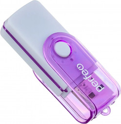 Картридер PERFEO (PF С3787) SD/MMC+Micro SD+MS+M2, (PF-VI-R020 Purple) фиолетовый