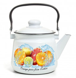 Чайник эмалированный ЭСТЕТ ЭТ-75222 Чайник &quot;Цитрусовый фреш&quot; 2,5л