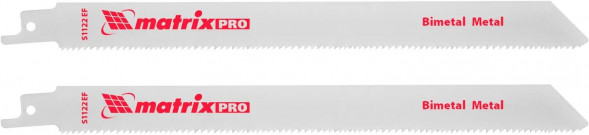 Полотна для электролобзика MATRIX Полотна по металлу для сабельной пилы S1122EF 200 / 1,4 мм, Bimetal, 2 шт., PRO// MATRIX Полотна по металлу для сабельной пилы S1122EF 200 / 1,4 мм, Bimetal, 2 шт., PRO//