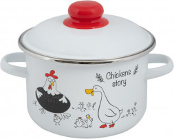 Кастрюля FOOD ATELIER 1RD161M Chickens?stories эмал цил 2,0л