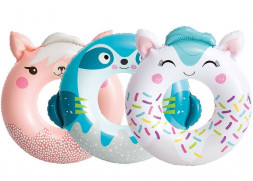 Круг для плавания INTEX Круг надувной для плавания 76 см. Милые животные (3 вида). Арт. 59266NP