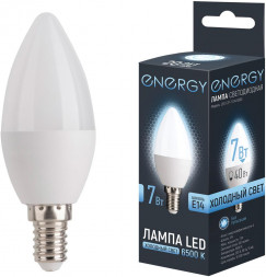 Лампа светодиодная ENERGY LED С37-7-E14-6500 (109290)