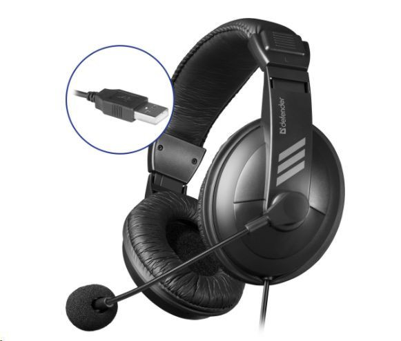 НАУШНИКИ - ГАРНИТУРА DEFENDER (63752) GRYPHON 750U USB