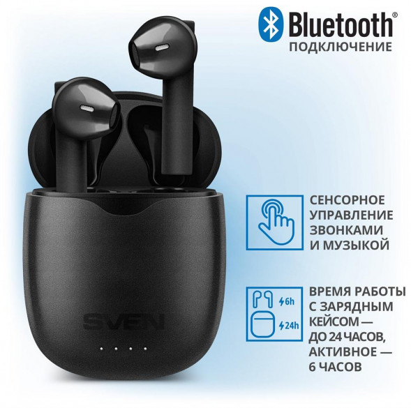 TWS наушники SVEN E-717BT черный