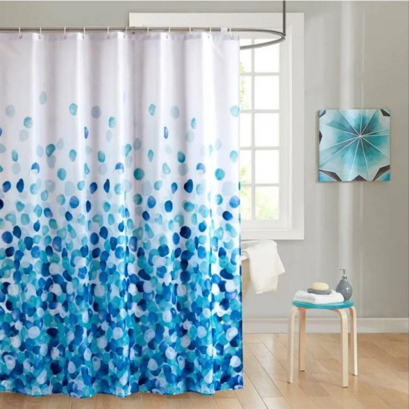 Шторка для ванны GOTA ROCIO Sea Breeze 8826 Штора д/ванной комнаты 180*180 1/25