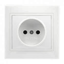 Розетка SMARTBUY (SBE-01w-10-S2-N-c) Венера, 1-местная, белый