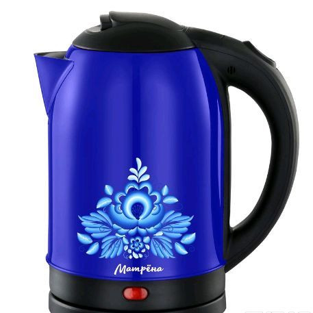 Чайник МАТРЁНА MA-005 (2,0 л) стальной синий гжель