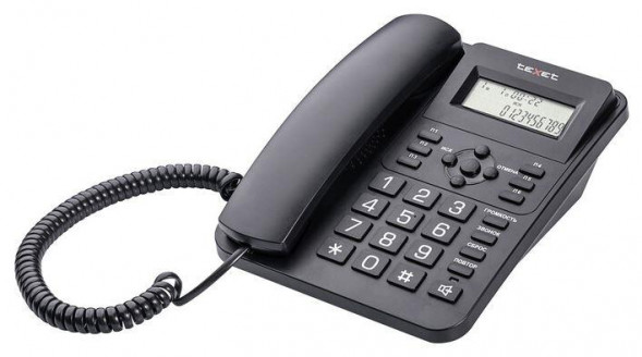 Телефон проводной TEXET TX-264 черный