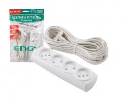 Удлинитель ENGY Удлинитель ENGY &quot;Эконом&quot;10м/4роз. (ШВВП 2х0,75) 186720