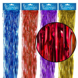 Дождик ВОЛШЕБНАЯ СТРАНА Дождик двухслойный прямой цветной 200мм 8001