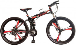 Велосипед TORRENT Firefox (рама сталь 16&quot;, складной, 21 скорость, колеса 26&quot;) 4000088 Красный, черный