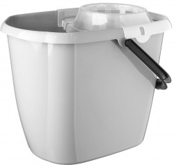 Ведро HOMVER Etna прямоугольное 13л с отжимом МОП (серый) 221219035/03