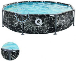AVENLI Бассейн круглый с усиленным каркасом 12015V55, размер: d 305смX76см (цвет: черный мрамор) (107366)