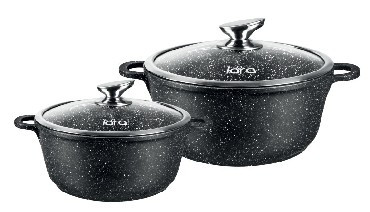 Кастрюли LARA LR02-111 Набор посуды LARA RIO, 2 пр., (кастр. 3.1л + 5,0л)