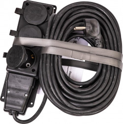 Удлинитель колодка КОСМОС YKsm15m-3g(16A)KG-B черный