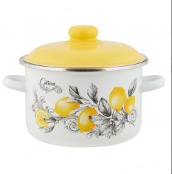 Кастрюля APPETITE 6RD201M CITRON эмал цил 4,0л