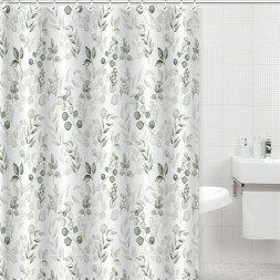Штора для ванной GOTA ROCIO 00016200 Штора д/ванной комнаты Green Plant 180*180 1/25