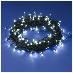 Гирлянда UNIEL (UL-00007309) ULD-S2000-200/DGA WHITE IP20 Гирлянда светодиодная, 20м. 200 светодиодов. Белый свет. Провод зеленый. ТМ Uniel