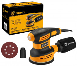 Шлифмашина эксцентриковая сетевая DEKO DKG350 063-4263