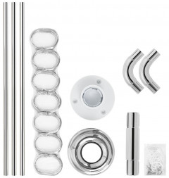 Карниз в ванную комнату САНАКС 10009 Карниз в ванную угловой хромированный 0.9х0.9х0.9