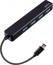 USB разветвитель PERFEO (PF D0787) USB C-HUB 4 Port, (PF-H039 Black) чёрный