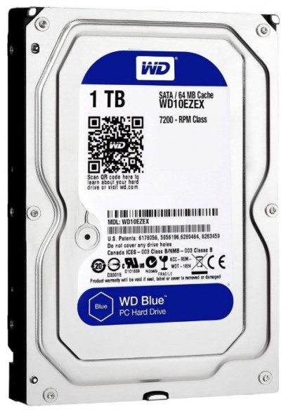 Жесткий диск WD Caviar Blue WD10EZEX, 1ТБ, HDD, SATA III, 3.5&quot;