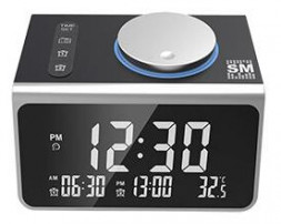 РАДИОЧАСЫБУДИЛЬНИК SOUNDMAX SM-1521U(чёрный с серебром)
