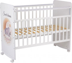 Кровать детская ФЕЯ Кроватка детская Фея 702 Коала на облачке, белый (1 кор)