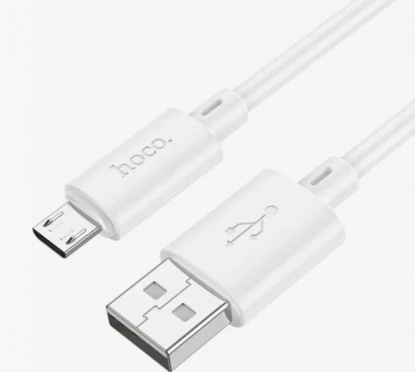 Кабель HOCO (6931474783332) X88 Gratified MicroUSB (m) 1m - белый