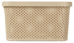 Ящик для хранения HOBBY LIFE HL041260L Ящик для хранения DIAMOND латте 7л с крышкой