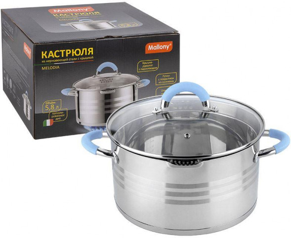 Кастрюля MALLONY MELODIA 5,8 л (109010)