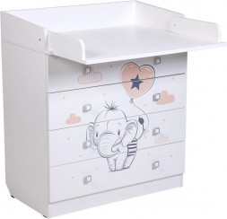 Комод ФЕЯ Комод Фея 1580 Слоник, белый (1 кор)
