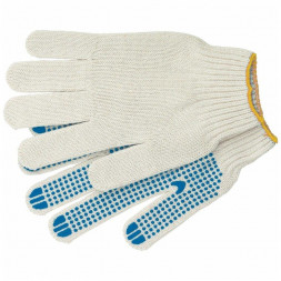 Перчатки RUSSIA Перчатки трикотажные для ремонтных и строительных работ,ПВХ-покрытие"Точка" 67774