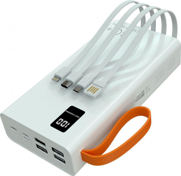 Зарядное устройство MORE CHOICE (4620202550583) PB22-30 с кабелем 2USB 2.1A - 30000mAh белый