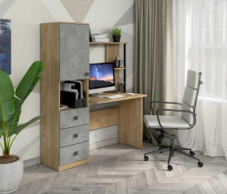 Стол компьютерный БИТЕЛ СК-8 Дуб крафт золотой/ателье светлое