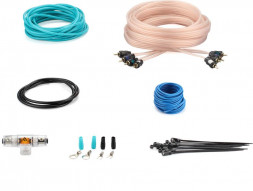 Комплект проводов ASPECT AWK-10.4 для 4-кан. усилителя, омедненный алюминий (ССА), 10AWG, 4RCA-4RCA